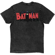 The Batman – Batman Classic Logo (Šedá, Stone Wash T-Shirt) (Tričko)