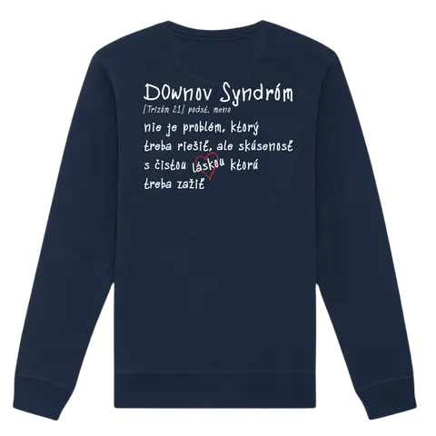 Láska Rozdiely Nevidí – Crewneck Downov syndróm, Unisex, Navy