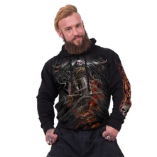 Unisex Pullover Hoodie: Bike Life (Black) (Back & Sleeve Print) thumbnail