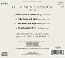 Alina Ibragimova – MENDELSSOHN VIOLIN SONATAS (CD)