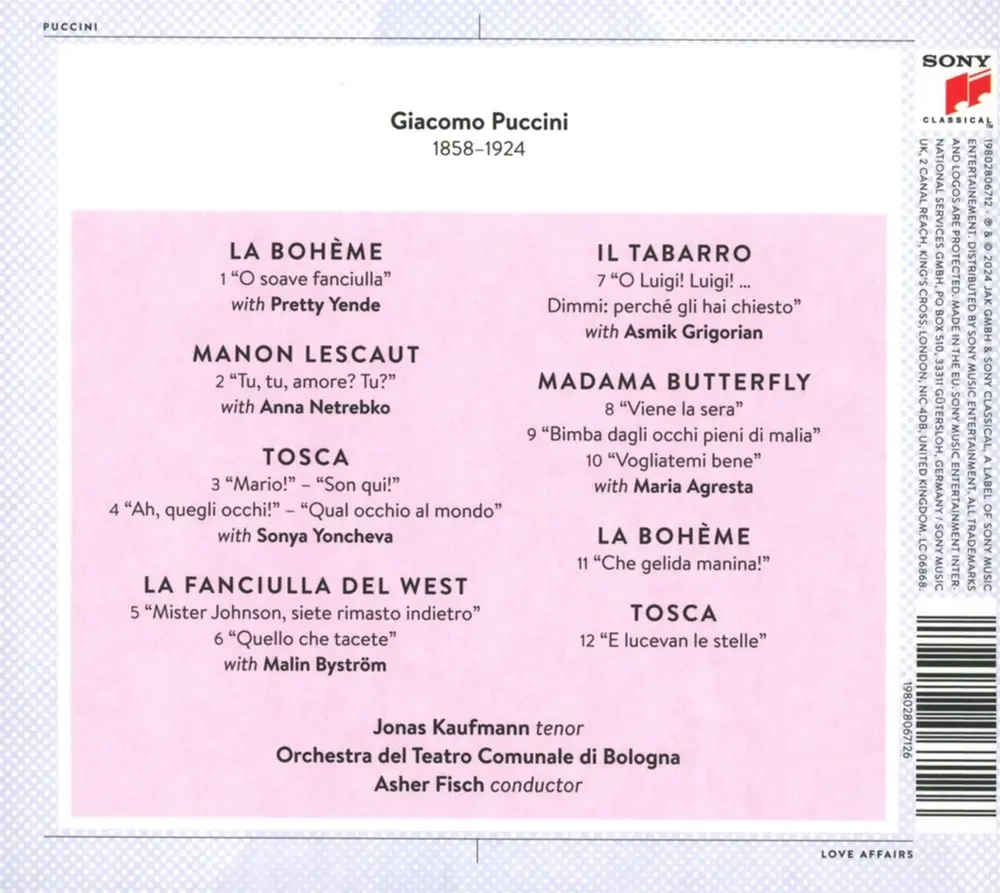 Puccini: Love Affairs