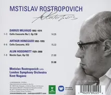 Mstislav Rostropovich – MILHAUD & HONNEGER: CELLO CONCERTOS (CD)