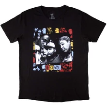 De La Soul, Tričko Collage, Unisex, Čierna