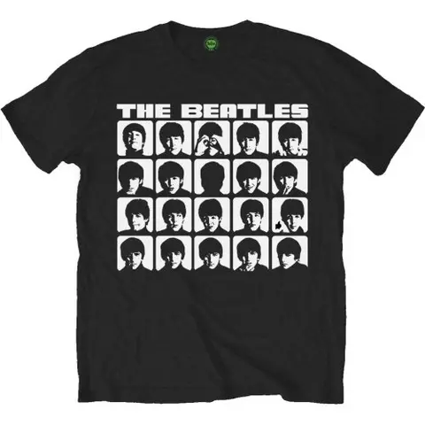 The Beatles – Tričko Hard Days Night Faces Mono (Čierna), Unisex, Čierna