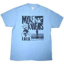 Myke Towers, Tričko Lala Crown, Unisex, Modrá