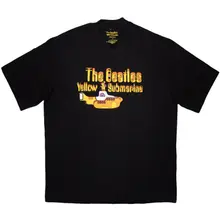 Unisex Oversized Boxy T-Shirt: Logo & Sub (Black) thumbnail