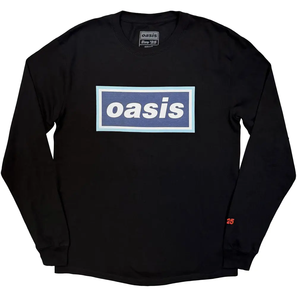 Unisex Long Sleeve T-Shirt: 96 Blue Logo (Black) (Ex-Tour)