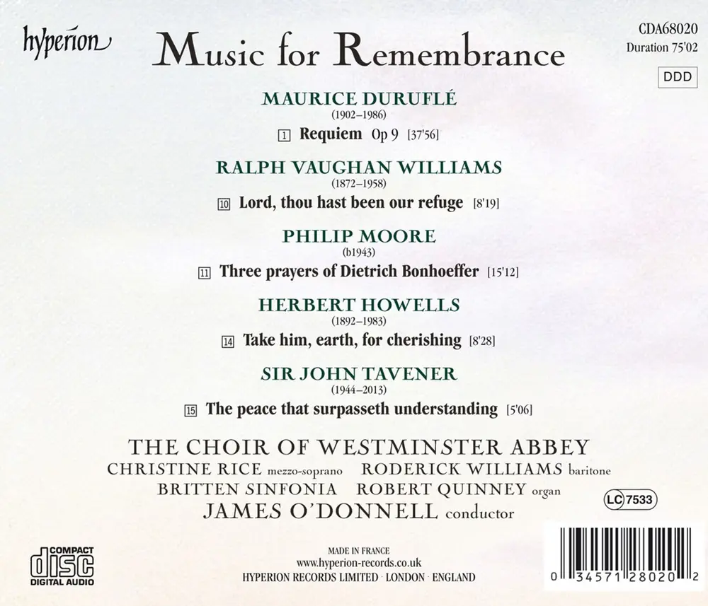 MUSIC FOR REMEMBRANCE