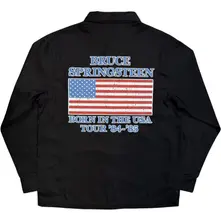 Unisex Casual Shirt: Born In The USA Flag (Black) thumbnail