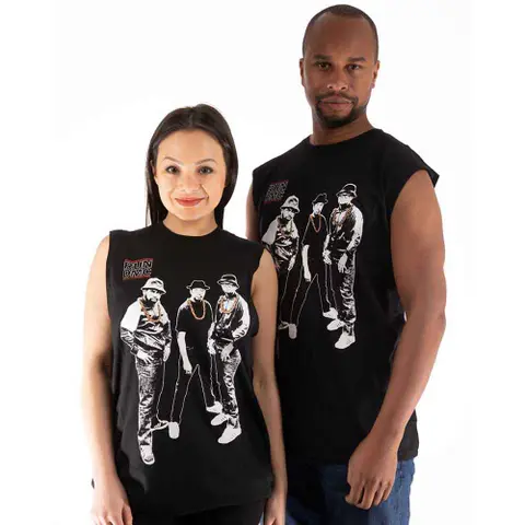 Run-DMC – Tielko Gold Chains Photo (Čierna), Unisex, Čierna