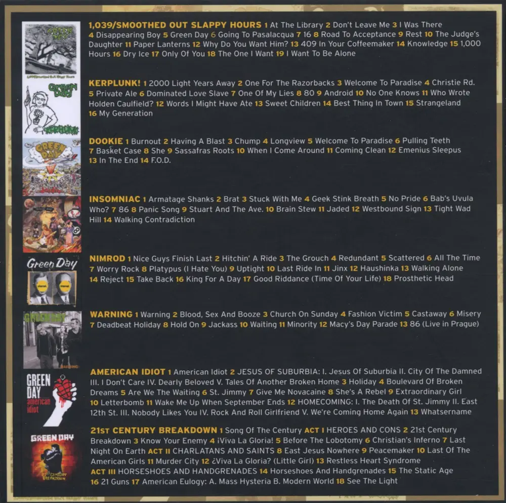 Green Day – STUDIO ALBUMS 1990-2009 (CD)
