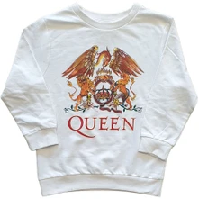 Queen, Crewneck Classic Crest, Dieťa, Biela
