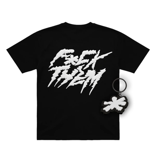 T-shirt + Keychain PUFF Print Logo White