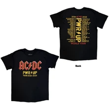 Tričko Unisex T-Shirt: PWR-UP Logo World Tour '24-'25 (Black) (Back Print & Ex-Tour)