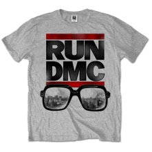 Run-DMC, Tričko Glasses NYC, Unisex, Šedá