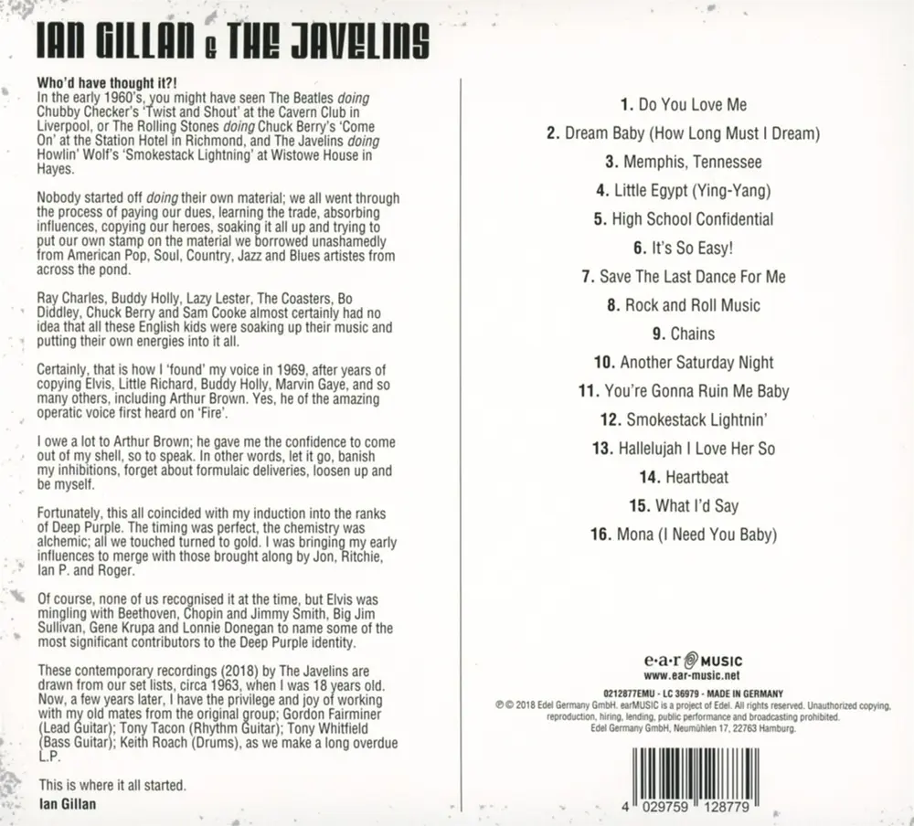 IAN GILLAN & THE JAVELINS