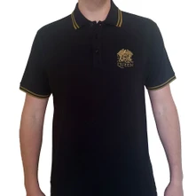 Queen, Polokošeľa Crest Logo, Unisex, Čierna