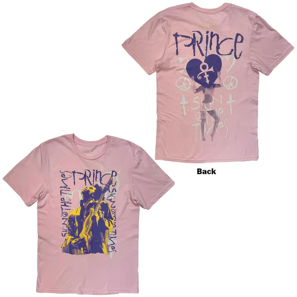 Unisex T-Shirt: Sign Of The Times Guitar (Pink) (Back Print)