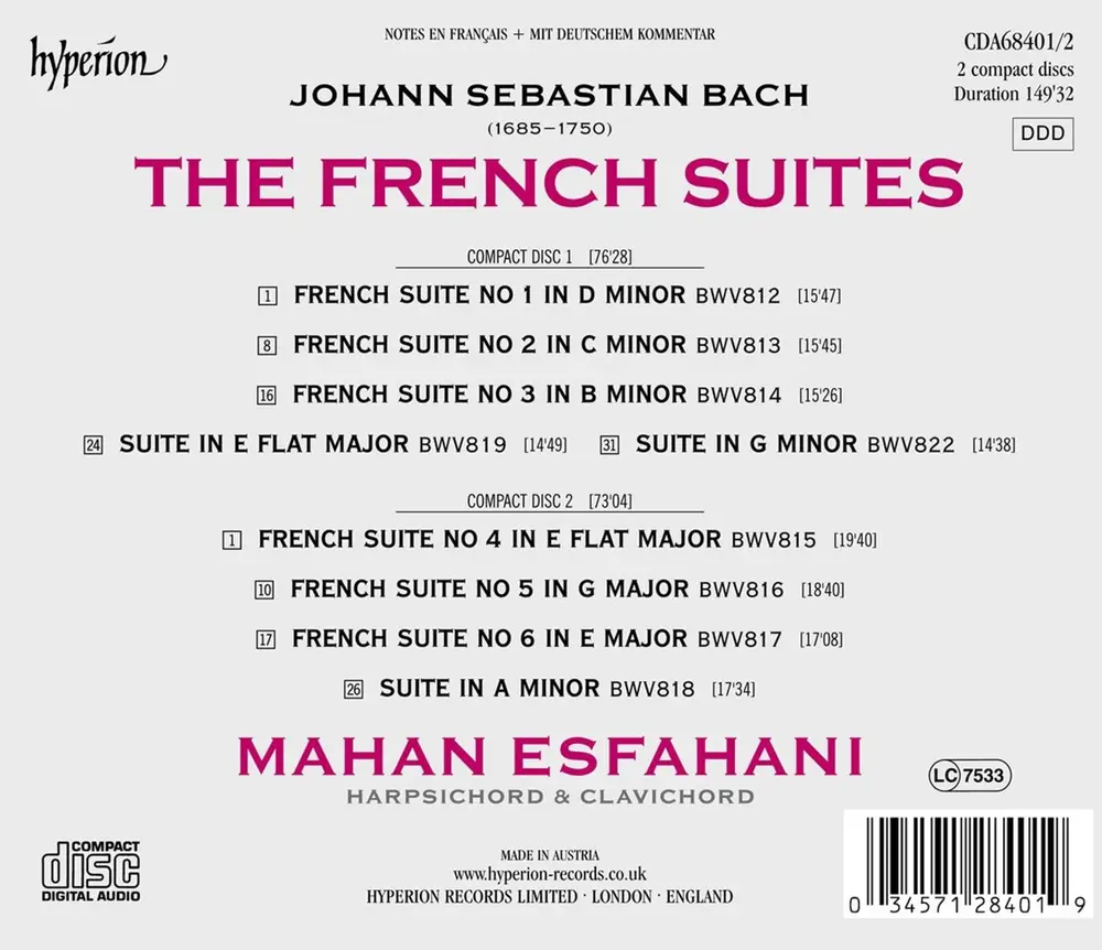 BACH: THE FRENCH SUITES BWV 812-817