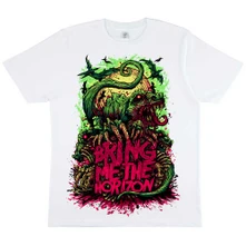 Bring me the horizon, Tričko Dinosaur, Unisex, Biela