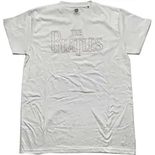 The Beatles – Drop T Embroidered (Biela) (Tričko)