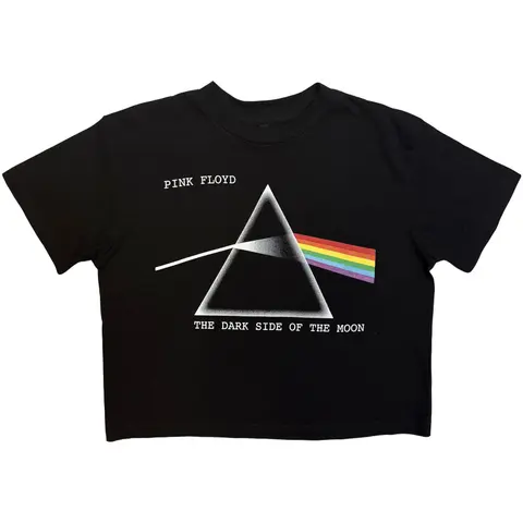 Ladies Crop Top: Dark Side of the Moon Courier (Black)
