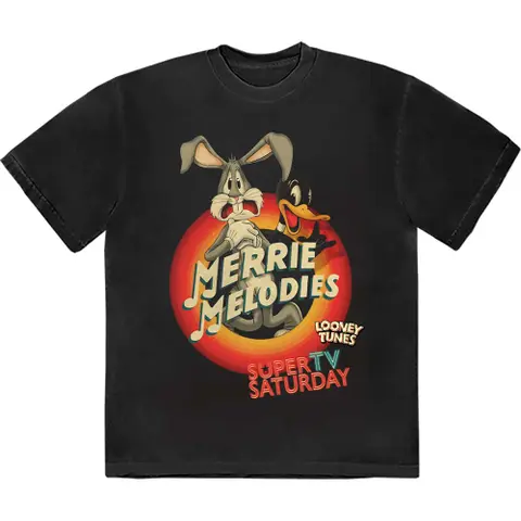 Looney Tunes – Tričko Merrie Melodies (Čierna), Unisex, Čierna