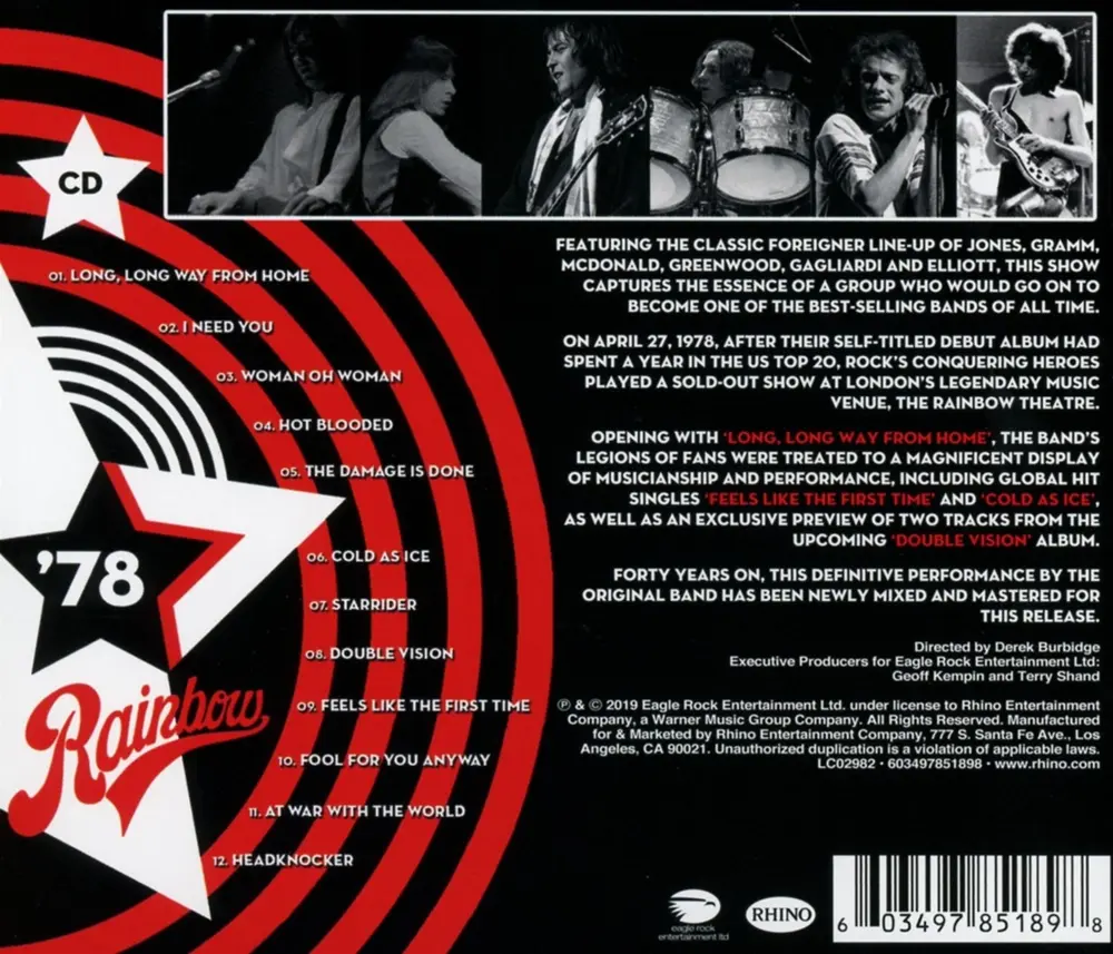 LIVE AT THE RAINBOW '78