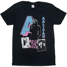 Aaliyah, Tričko Rock The Boat, Unisex, Čierna