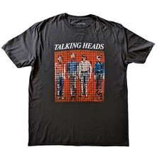 Talking Heads, Tričko Pixel Portrait, Unisex, Šedá