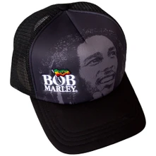 Bob Marley, Šiltovka Logo & Face, Unisex, Čierna
