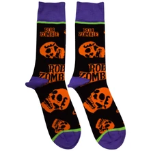 Rob Zombie, Ponožky Orange Skulls, Unisex, Čierna