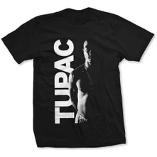 2Pac, Tričko Side Photo, Unisex, Čierna