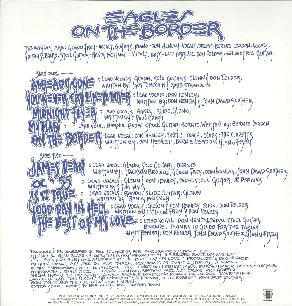 Eagles – ON THE BORDER (2014) (Vinyl)