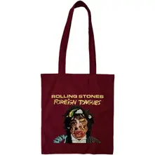 Cotton Tote Bag: Foreign Tongues (Red) thumbnail