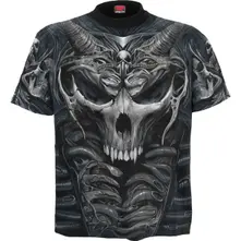 Unisex T-Shirt: Skull Armour (Black) (All Over Print) thumbnail
