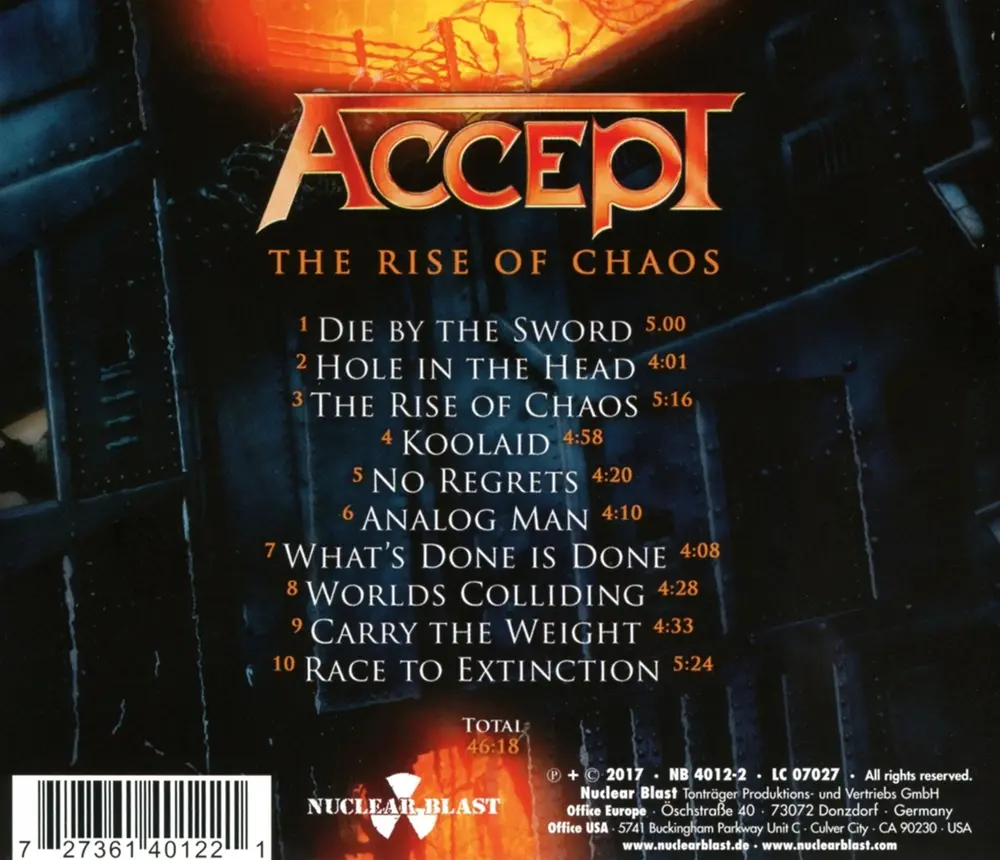 Accept – RISE OF CHAOS (CD)