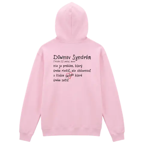 Láska Rozdiely Nevidí – Mikina Downov syndróm, Unisex, Ružová
