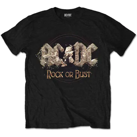 AC/DC – Tričko Rock or Bust (Čierna), Unisex, Čierna