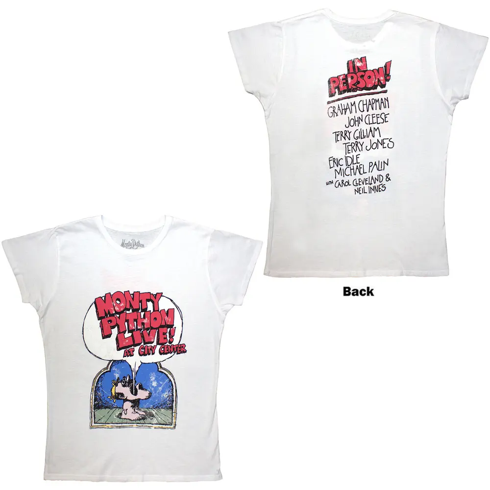 Ladies T-Shirt: LIVE At City Centre (White) (Back Print)