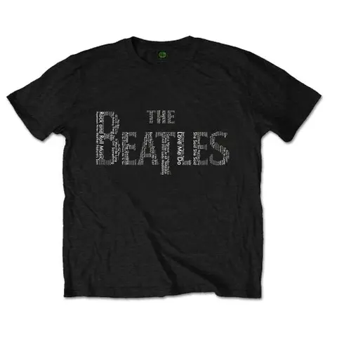 The Beatles – Tričko Drop T Songs (Čierna), Unisex, Čierna