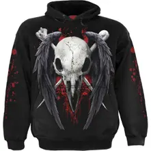 Spiral, Mikina Death Raven, Unisex, Čierna