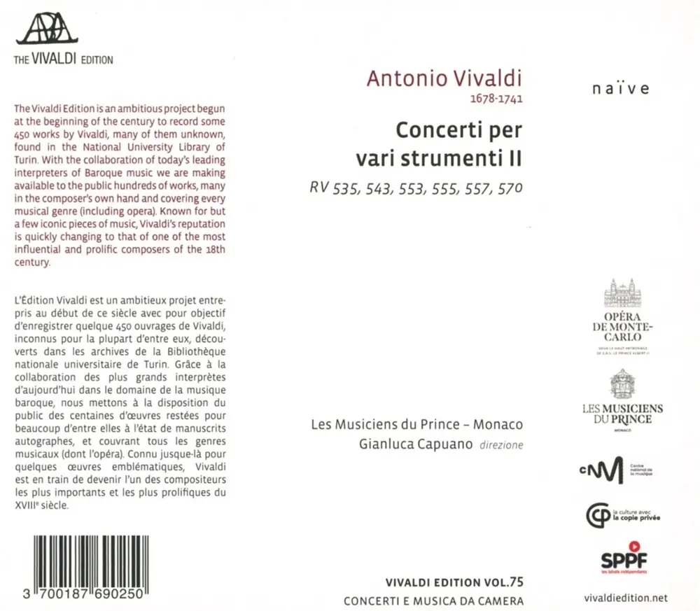 VIVALDI: CONCERTI PER VARI STRUMENTI II