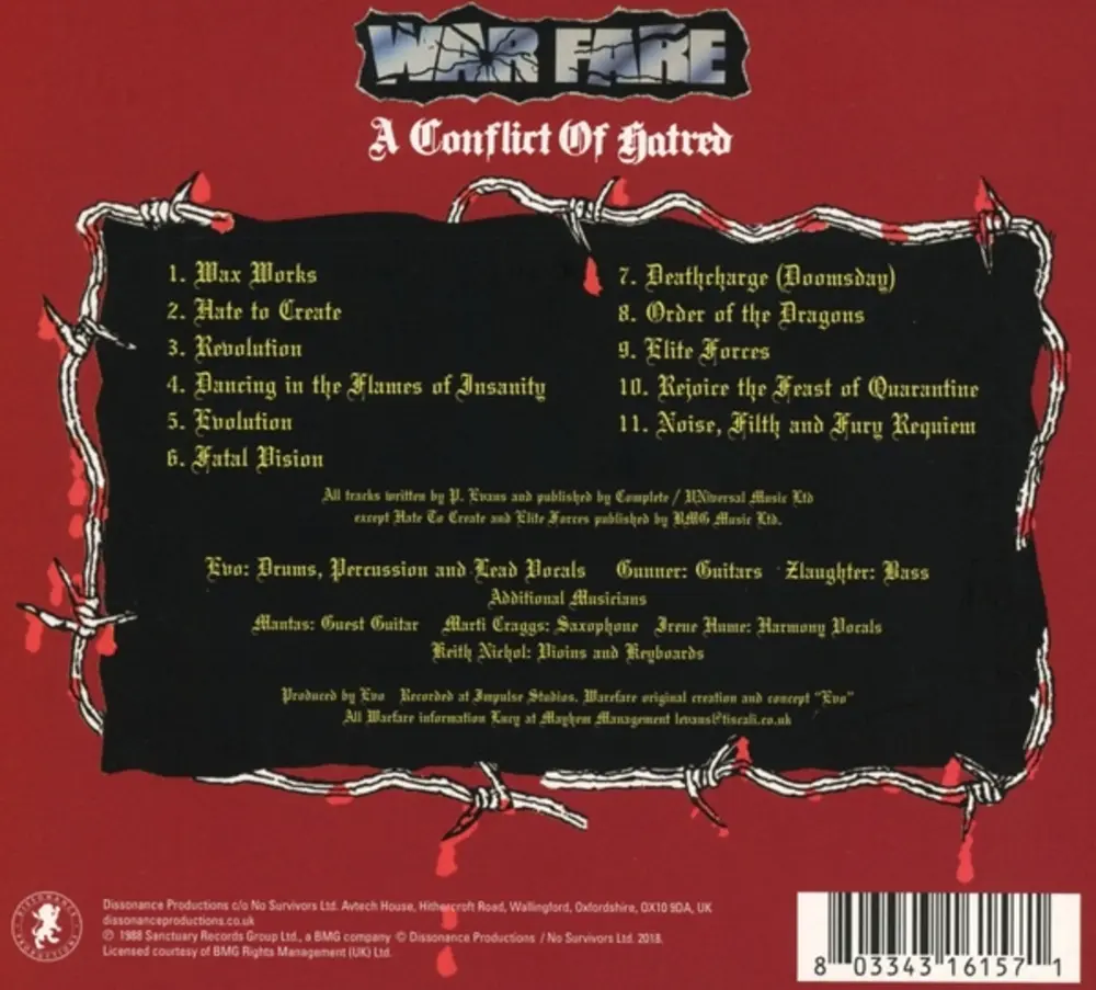 WARFARE - CONFLICT OF HATRED (CD)