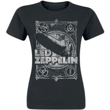 Led Zeppelin, Tričko Vintage Print LZ1, Žena, Čierna