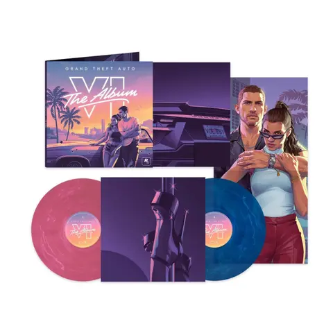 Grand Theft Auto VI: The Album (2LP, mramorovaný ružový + modrý vinyl)