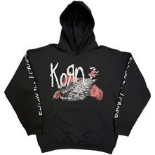 Unisex Pullover Hoodie: Follow The Leader (Black) (Sleeve Print) thumbnail