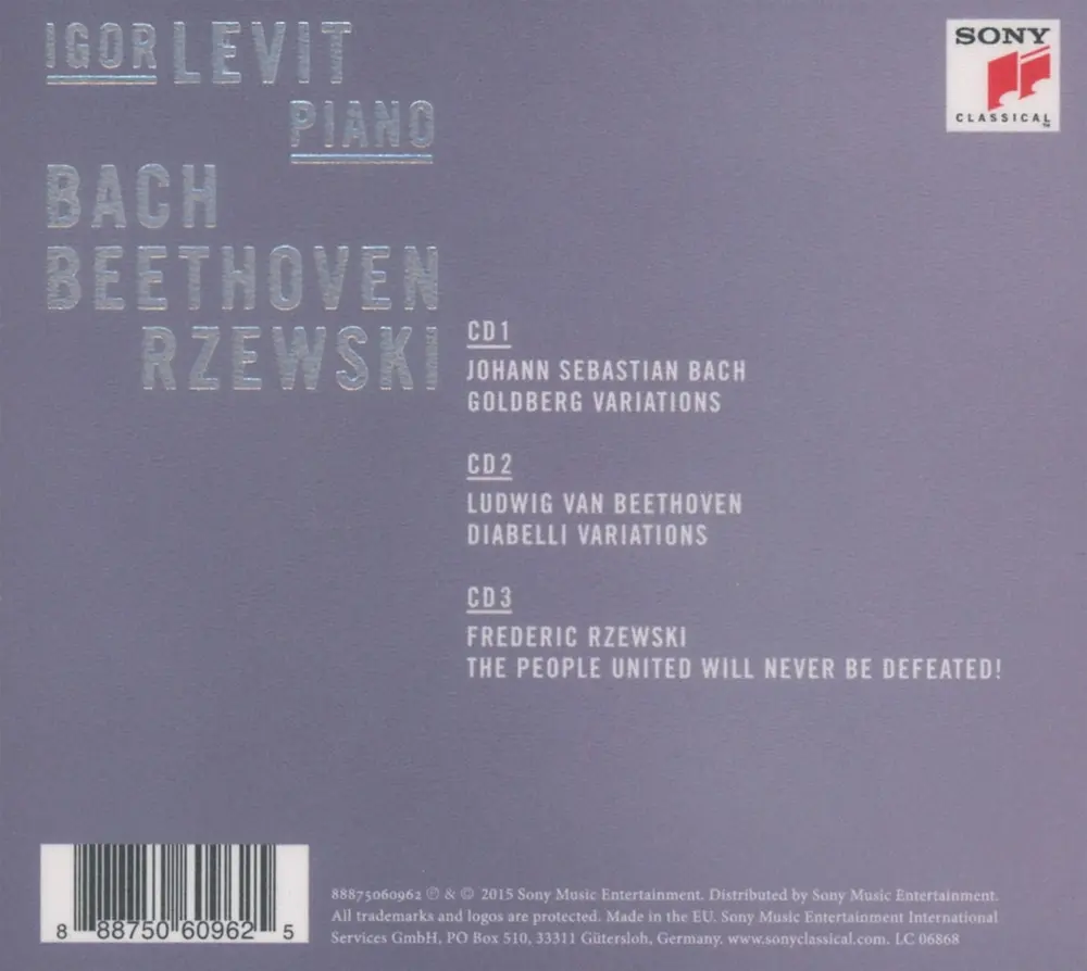 Igor Levit – Bach, Beethoven, Rzewski (CD)