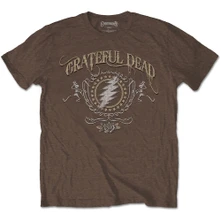 Grateful Dead, Tričko Bolt, Unisex, Hnedá