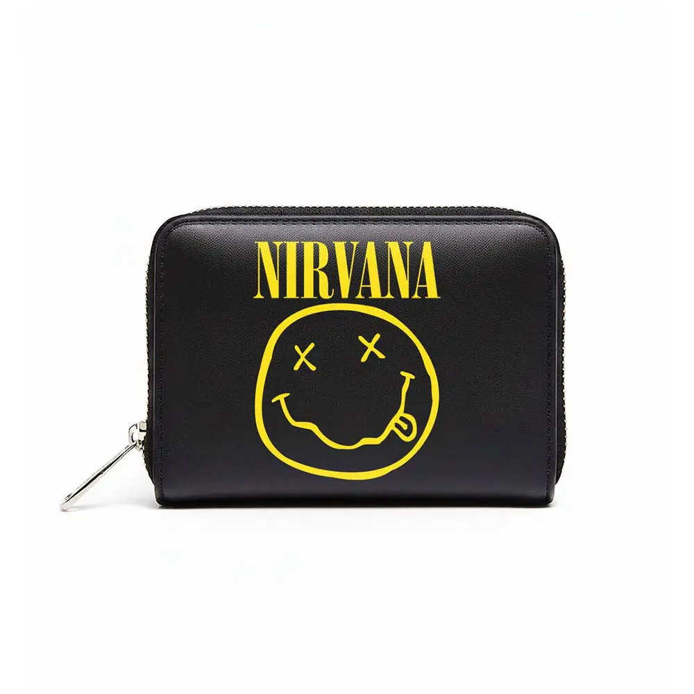 Zip Top Purse: Nevermind Smile (Black)